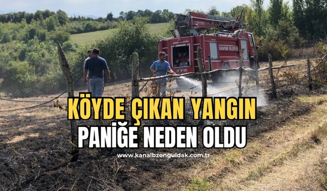 Çaycuma’da örtü yangını