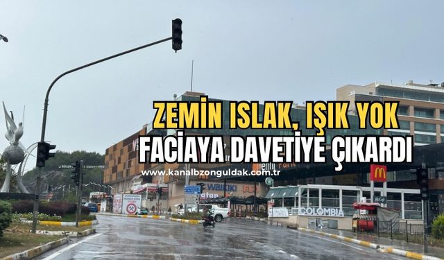 Emniyet kavşağında trafik lambalarının yanmaması faciaya davet çıkardı!