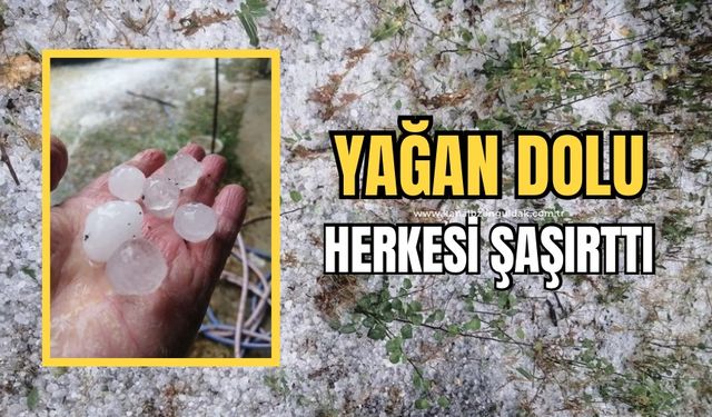 Ceviz büyüklüğünde dolu yağdı