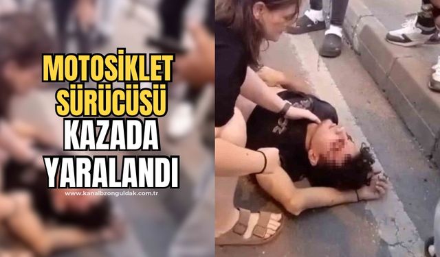 Motosiklet sürücüsü kazada yaralandı