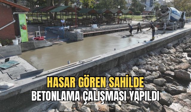 Ereğli sahilinde çalışmalar devam ediyor