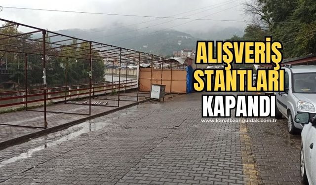 Devrek’te alışveriş stantları kapandı