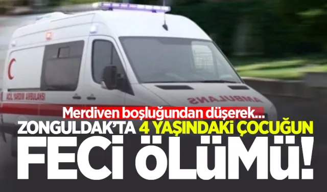 Zonguldak'ta 4 yaşındaki çocuğun feci ölümü!