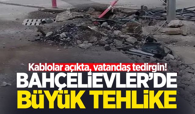 Elektrik kabloları dışarıda! Vatandaş tedirgin