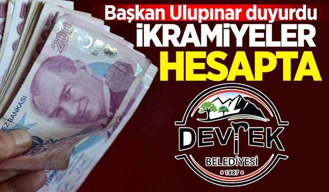 Başkan Ulupınar duyurdu: İkramiyeler hesapta!