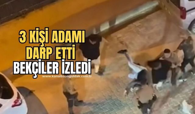 İncivezde olay: Bekçiler izledi 3 kişi tarafından darp edildi