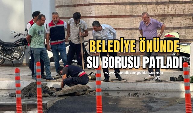 Vay halimize: Su borusu patladı 1 kişi çalıştı 6 kişi izledi!