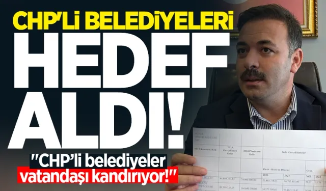 Çağlayan CHP'li belediyeleri hedef aldı: "CHP’li belediyeler vatandaşı kandırıyor!"