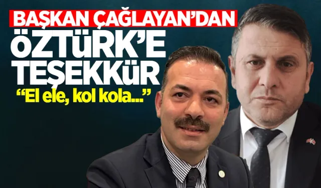 Çağlayan'dan, Mustafa Öztürk'e teşekkür