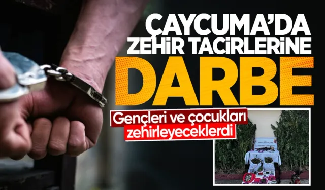 Çaycuma'da zehir tacirlerine darbe: 3 kişi gözaltına alındı!