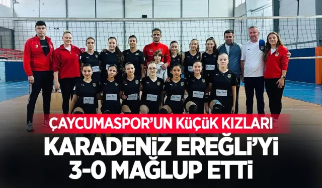 Çaycumaspor Voleybol Küçük Kızlar Takımı, Karadeniz Ereğli'yi 3-0 mağlup etti