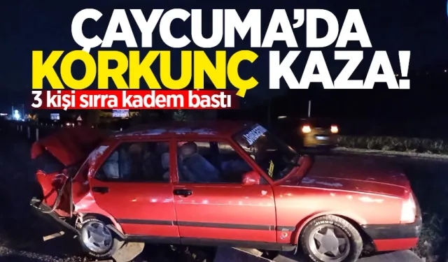 Çaycuma’da korkunç kaza: 3 kişi sırra kadem bastı!