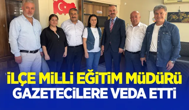 Çaycuma İlçe Milli Eğitim Müdürü İsmail Baş'tan gazetecilere veda ziyareti