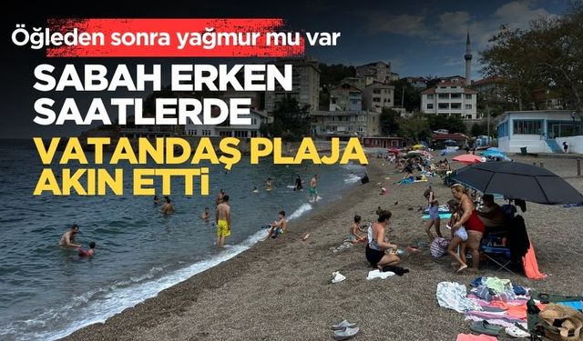 Kapuz plajında vatandaşlar yerini aldı