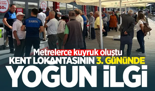 Kent Lokantasının 3. gününde metrelerce kuyruk oluştu