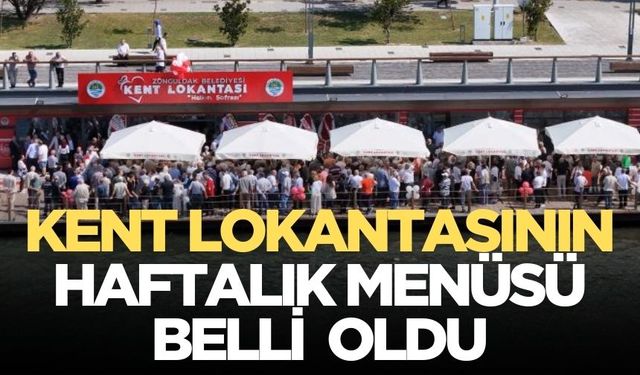 Kent Lokantasının haftalık menüsü belli oldu