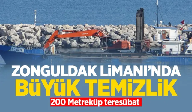 Zonguldak limanı 200 bin metreküp teressübattan temizlendi