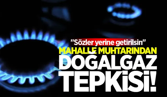 Mahalle muhtarından doğalgaz tepkisi: "Sözler yerine getirilsin"