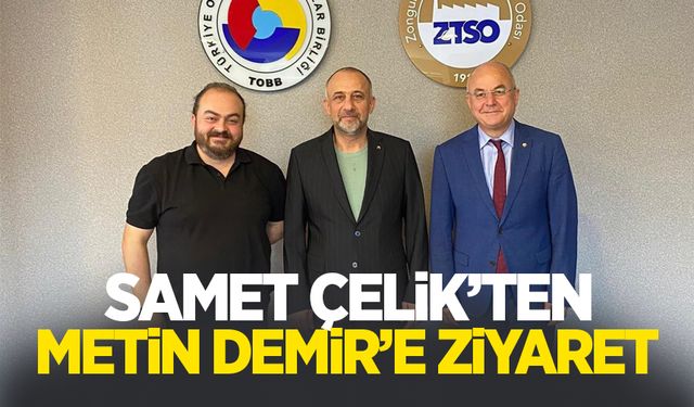 Enstitüsü Kurucu Ortağı Samet Çelik, ZTSO Başkanı Demir'i ziyaret etti