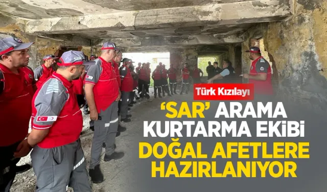 Kızılay arama kurtarma ekibinin eğitimleri devam ediyor