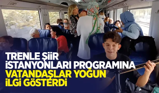 Karabük'ten Zonguldak'a trenle şiir istasyonları programı düzenlediler