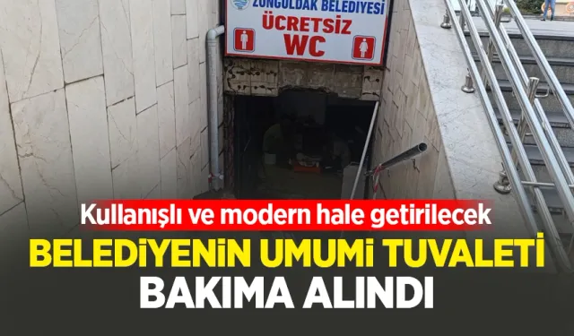 Umumi tuvalet bakıma alındı