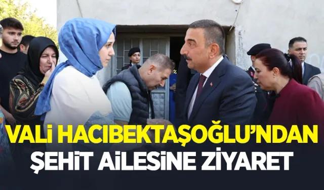 Vali Hacıbektaşoğlu şehit ailesini ziyaret etti