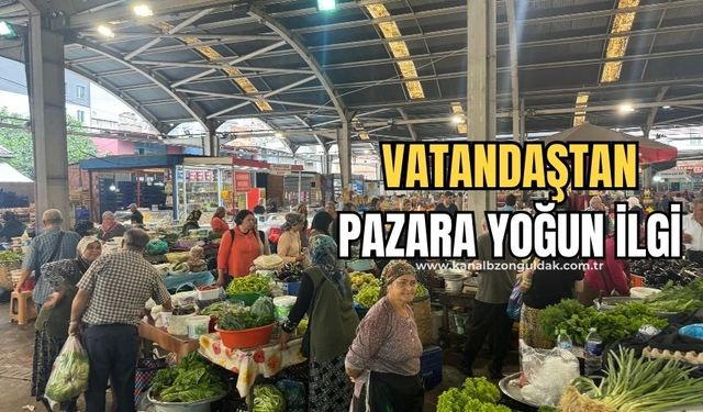 Halk    pazarına  yoğun   ilgi