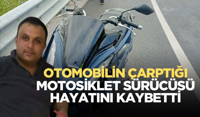 Otomobilin çarptığı motosiklet sürücüsü hastanede öldü