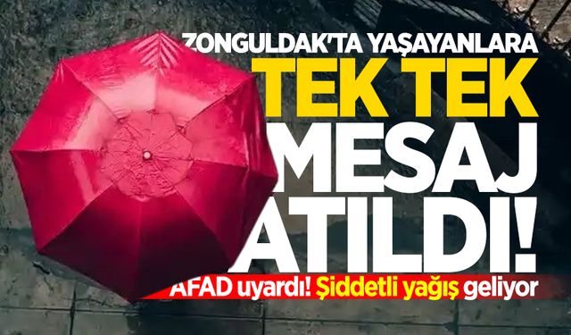 Zonguldak'ta yaşayanlara tek tek mesaj atıldı: AFAD uyardı! Şiddetli yağış geliyor