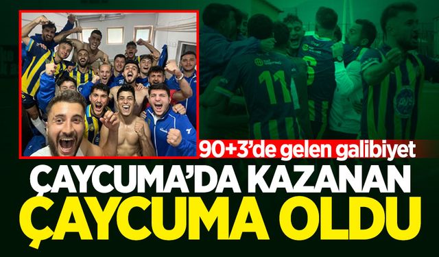 90+3'de gelen galibiyet! Çaycuma'da kazanan Çaycuma oldu