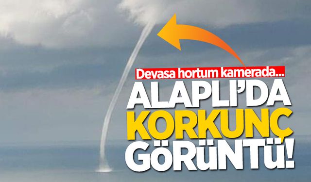 Alaplı'da korkunç görüntü: Devasa hortum kamerada!