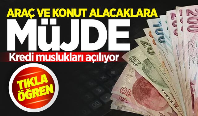 Araç ve konut alacaklara müjde! Kredi muslukları açılıyor