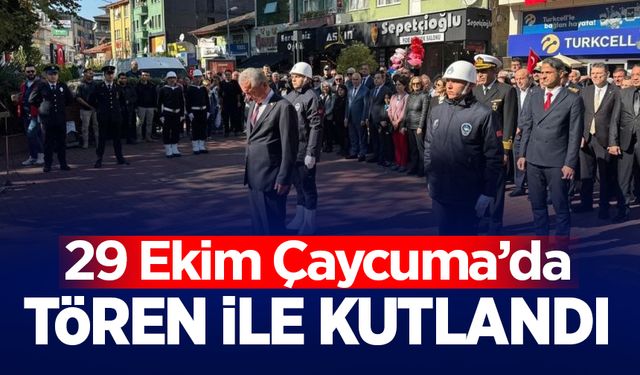 29 Ekim etkinlikleri kapsamın Çaycuma'da tören düzenlendi