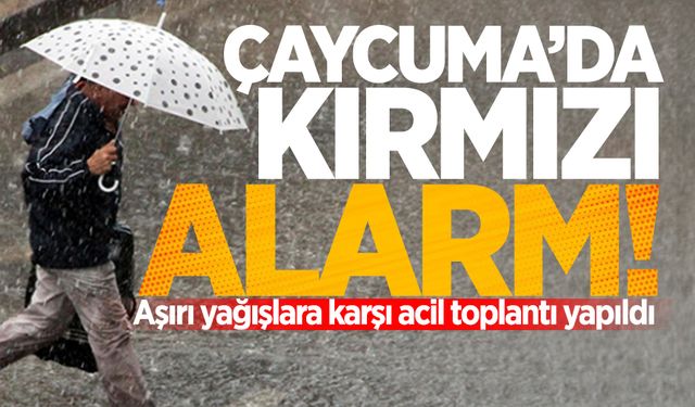 Çaycuma'da 'Kırmızı Alarm' Acil toplantı yapıldı