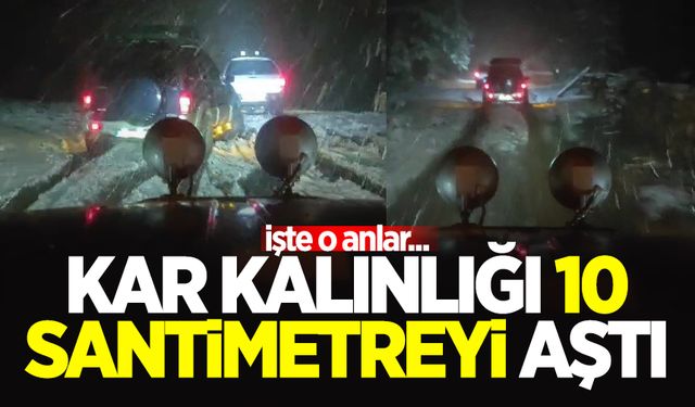 Kar kalınlığı 10 santimetreyi aştı