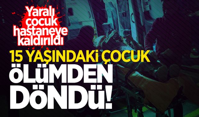 Bisikletle kaza yapan 15 yaşındaki çocuk ölümden döndü!