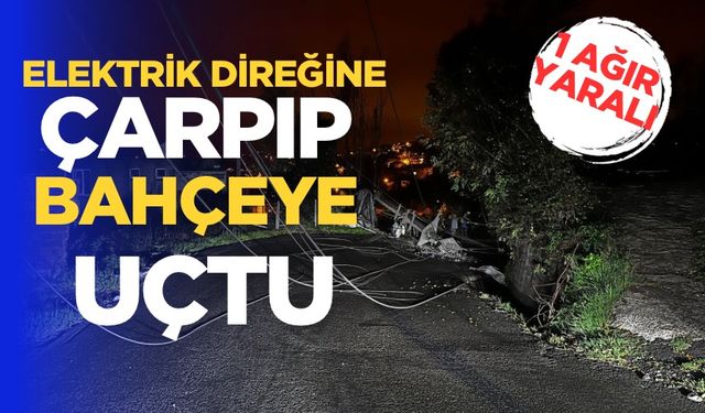 Rat’da feci kaza: Önce elektrik direğine çarptı ardından 50 metre yükseklikten bahçeye uçtu!