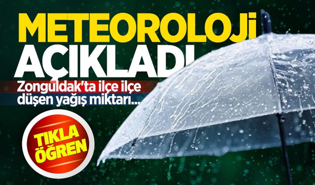 Meteoroloji açıkladı! Zonguldak'ta ilçe ilçe düşen yağış miktarı...