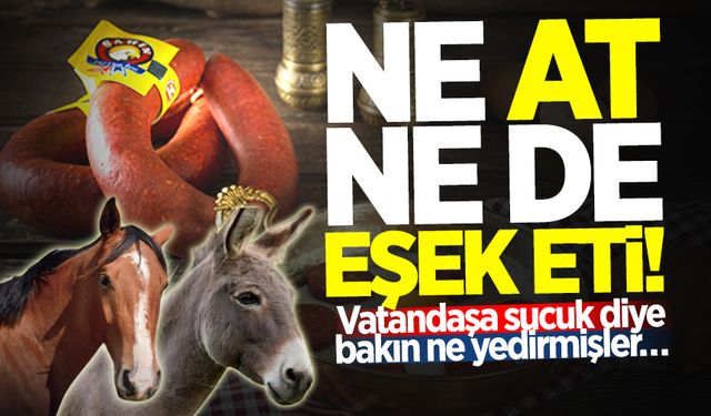 Ne at ne de eşek eti! Gıda sahtekarları vatandaşa sucuk diye bakın ne yedirmiş