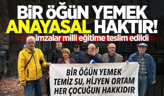 Okullarda ücretsiz yemek imzaları milli eğitime teslim edildi