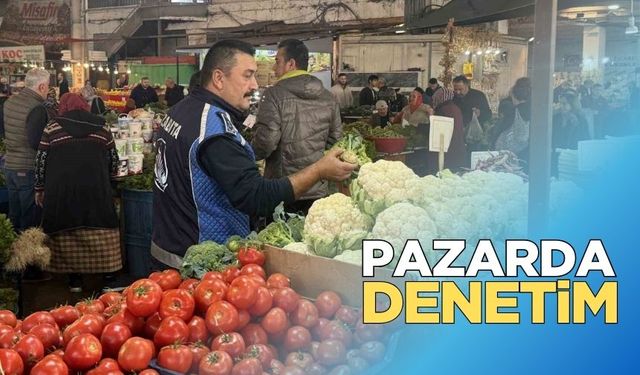 Zonguldak’ta zabıta ekipleri halk pazarında denetim yaptı.