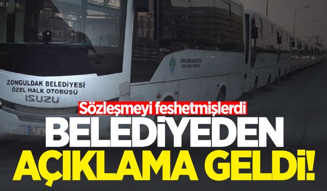 Sözleşmeyi feshetmişlerdi: Zonguldak Belediyesi'nden açıklama geldi!