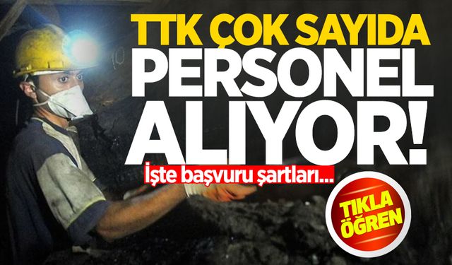 TTK çok sayıda personel alıyor! İşte başvuru şartları...