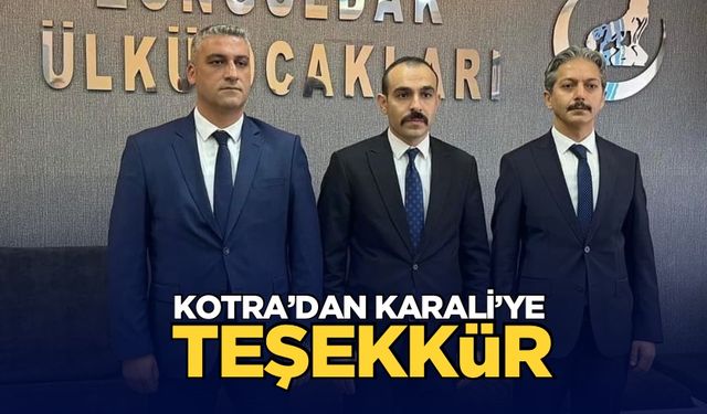 Kotra Karali’ye teşekkür etti Çelik’e başarılar diledi!