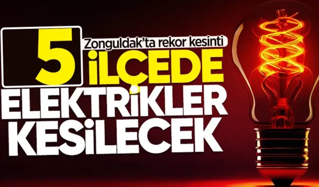 Zonguldak'ta büyük kesinti: 5 ilçede elektrikler kesilecek!