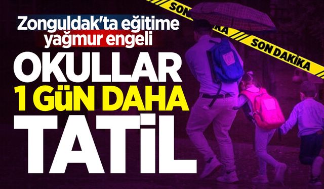 Zonguldak'ta eğitime yağmur engeli: Okullar 1 gün daha tatil edildi!