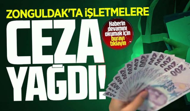 Zonguldak'ta işletmelere ceza yağdı: Fatura 3 milyon 386 bin 560 lira!