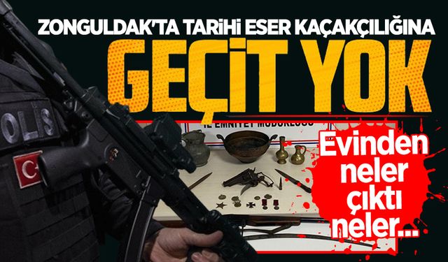 Zonguldak'ta tarihi eser kaçakçılığına geçit yok!