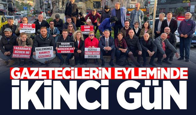 Zonguldak’ta yerel basın çalışanlarından oturma eylemi